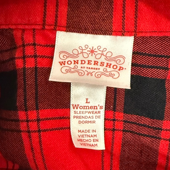 Red and Black Plaid Pajama Top - Picture 3 of 3